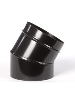 Røkrør kne Ø150x30° kort emalje 1,2mm