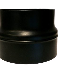 Røkrør overgang Ø150-Ø200 sort lakk
