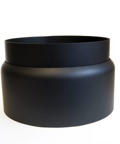 Røkrør overgang Ø210-Ø200 sort lakk