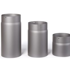 Røkrør  Ø130 x 330  grå lakk 2.0mm