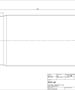 Røkrør Ø150x310 grå lakk 2.0 mm - Bilde 2