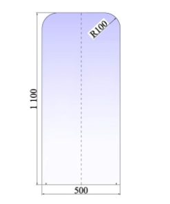 Gulvplate stål 500x1100 sort lakk