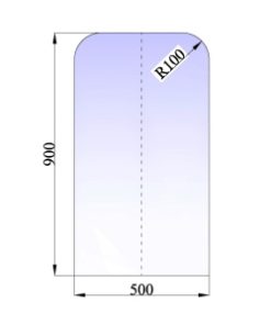 Gulvplate stål 500x900 grå lakk