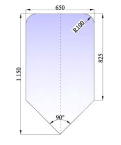 Gulvplate spiss grå 650x1150