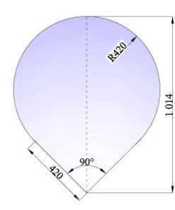 Gulvplate stål 840 x 1015 grå lakk