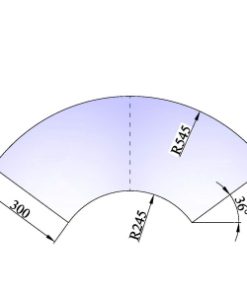Gulvplate front 875x400 grå lakk