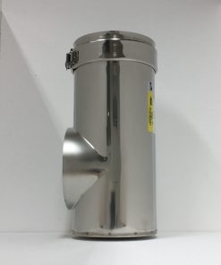 Rør stive T-rør Ø150 for sotluke m/tett bunn