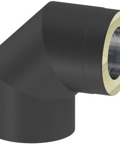 Knerør Ø150x90° med luke hel-iso