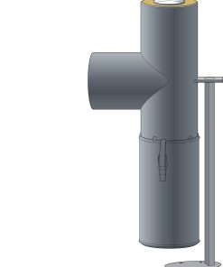 T-Rør m/støttebein Ø150 uisolert